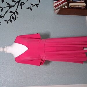 Torrid Vibrant Pink Midi Dress